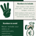 Infographic summarising how to use numbers on your CV