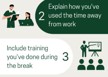 Infographic about career breaks on a CV