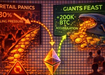 Retail Panics, Giants Feast: Whales Accumulate 200K Bitcoin Despite Selling Pressure