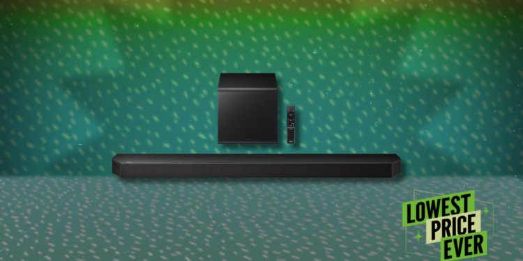 The Samsung HW-Q800F Dolby Atmos Soundbar Is Nearly 50% Off Right Now