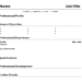 Blank CV with headings in place