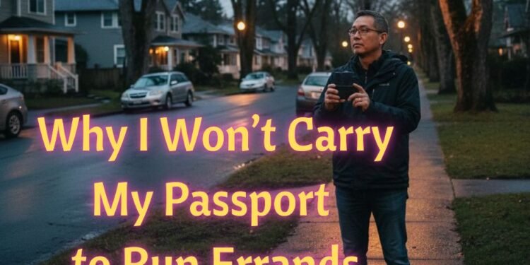 Why I Won’t Carry My Passport to Run Errands