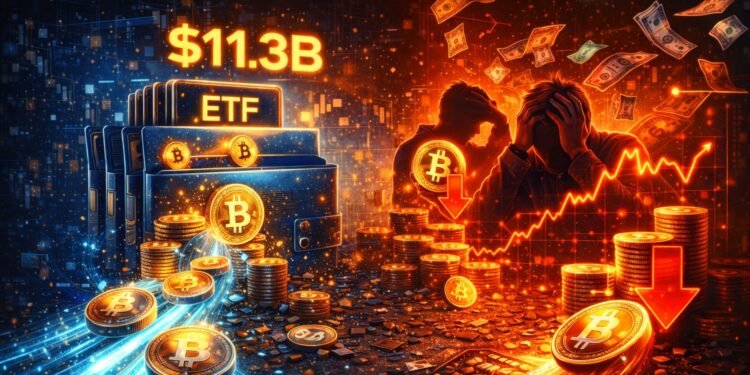 $11.3 Billion Flows Into Bitcoin ETFs In One Month While Retail Sells At A Loss – Details