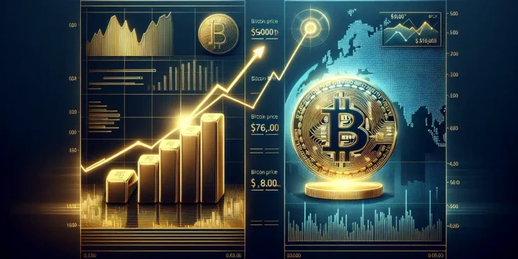 BTC USD Surges in Tandem with Gold