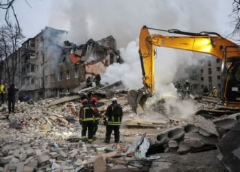 Russia hits Ukraine with drones, missiles, killing at least 10 in Kharkiv