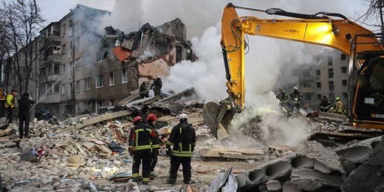 Russia hits Ukraine with drones, missiles, killing at least 10 in Kharkiv