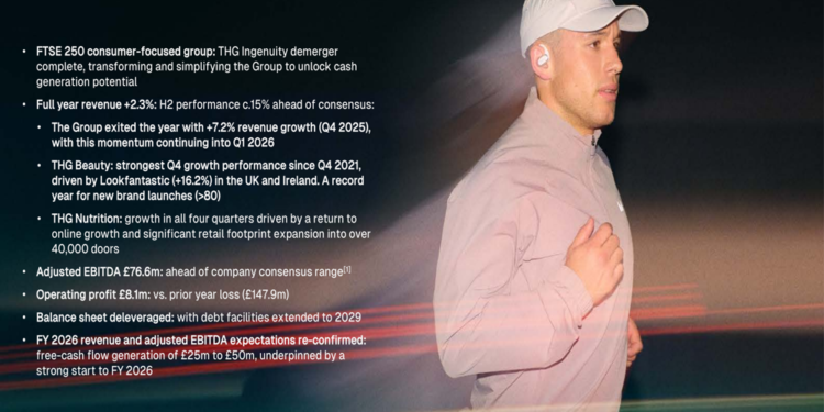 THG FY 2025 presentation: H2 recovery drives return to profit