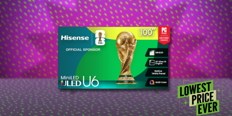 The 100-Inch Hisense U65QF TV Is $500 Off Right Now