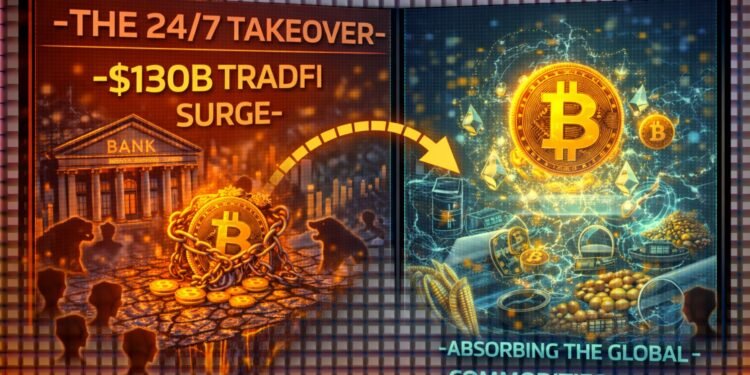 The 24/7 Takeover: How Crypto’s $130B TradFi Surge Is Absorbing The Global Commodities Trade