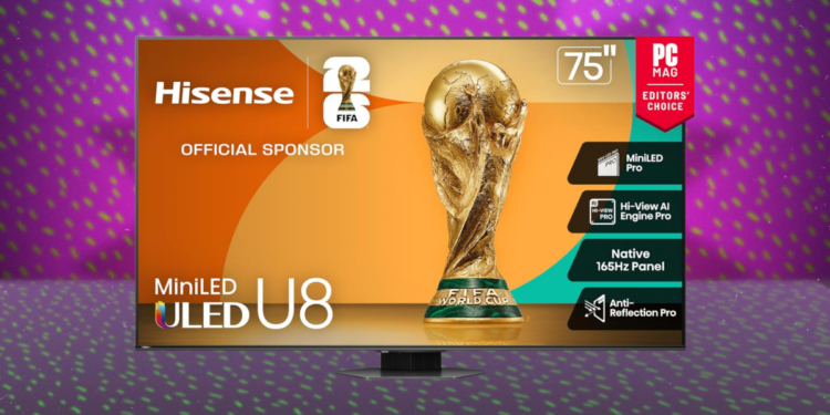 This 75-Inch Hisense Mini-LED TV Is $400 Off Right Now