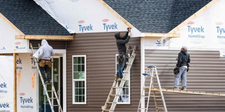 Construction on new homes jumps to a 15-month high, but the real-estate slump isn’t over