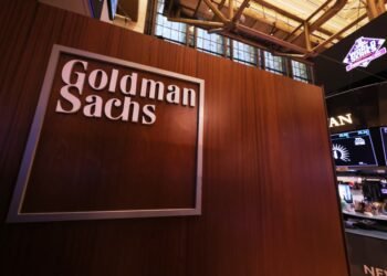 Goldman didn’t deliver the blowout earnings that was expected, and the stock is falling