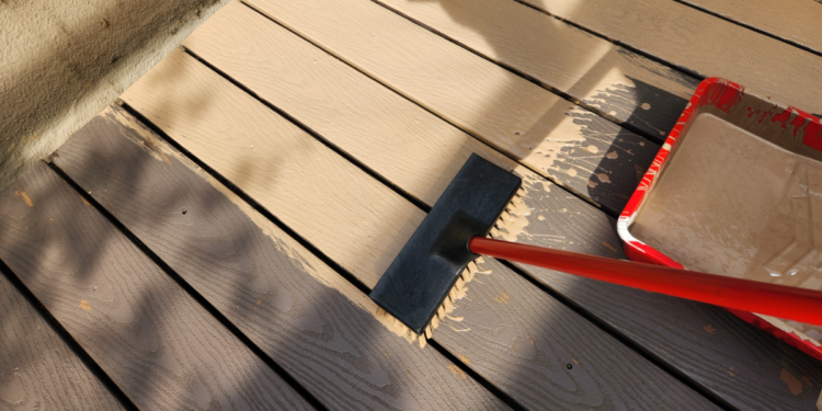 How to Paint Your Deck With a Push Broom