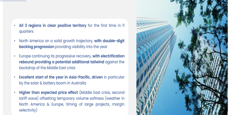Rexel Q1 2026 slides: all regions return to growth after 11 quarters