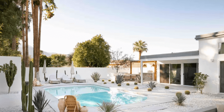The Best Palm Springs Bachelorette Airbnbs With Saltwater Pools, Saunas, and Mountain Views