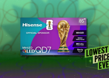 The Hisense 85QD7QF Mini-LED TV Is Almost 40% Off Right Now
