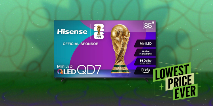 The Hisense 85QD7QF Mini-LED TV Is Almost 40% Off Right Now