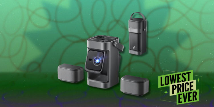 This Mid-Range Portable Projector With Detachable Speakers Is $160 Off Right Now