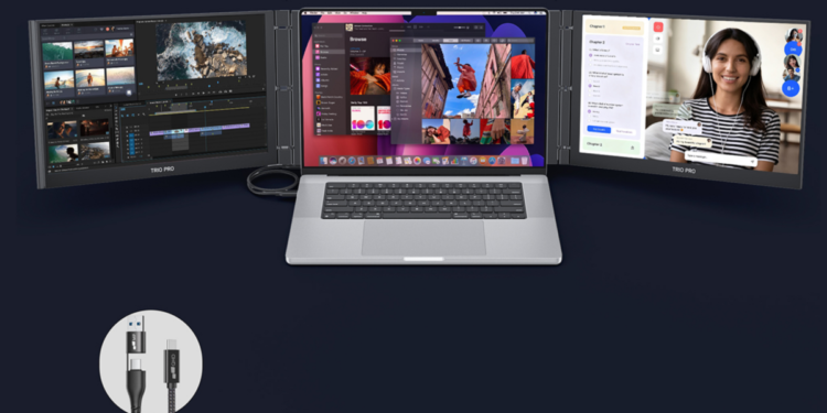 Turn Your Laptop Into a Three-Screen Setup With This Portable Display Add-On