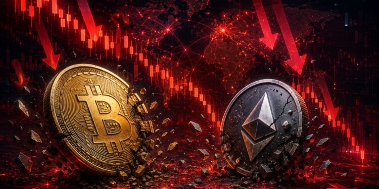 Bitcoin And Ethereum Hit By $2.2B In Sell Pressure: Analyst Explains Coordinated Market Selloff