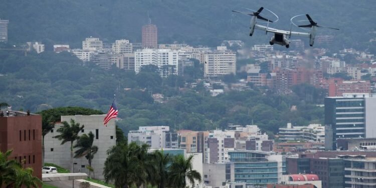 US conducts military drill over Venezuelan capital Caracas