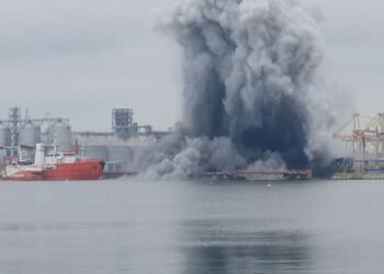 Drone explodes in Romanian port as Ukraine blames Russia for jamming it