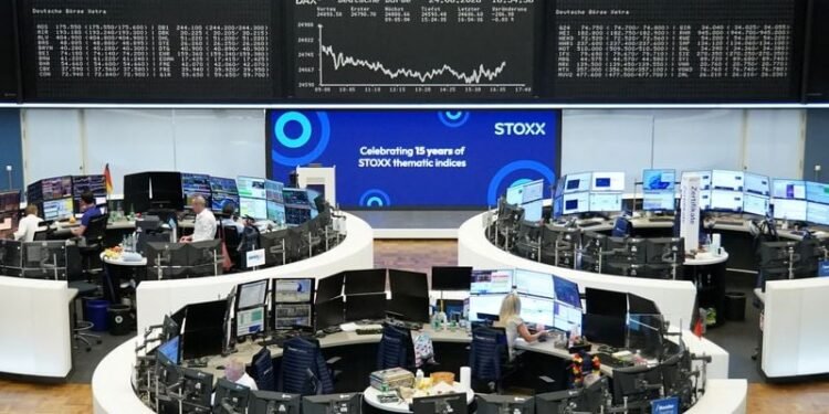 European shares hit record close with healthcare stocks leading broader rally