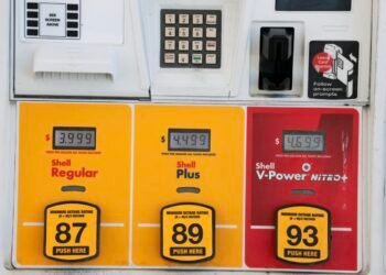 Gasoline prices just fell below $4 per gallon — by the smallest possible amount