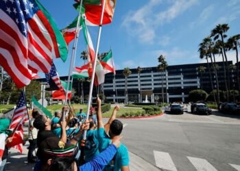 Iranian Americans protest Iran government ahead of World Cup match in LA