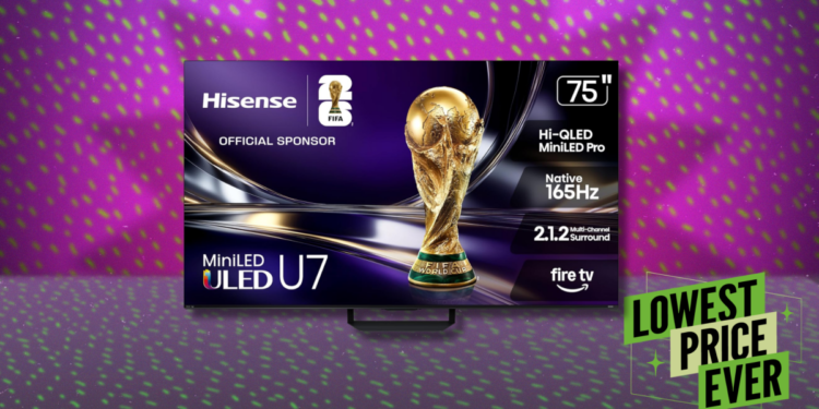 This Massive Hisense U7 QLED TV Is 50% Off for Prime Day, Its Lowest Price Ever