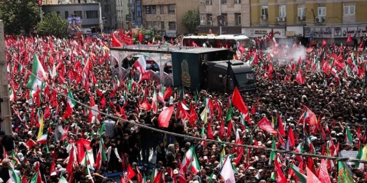 Iranian mourners call for vengeance on Trump during Khamenei funeral procession