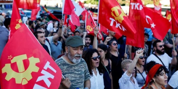 More than 100 detained as leftist groups hold anti-NATO protests in Turkey