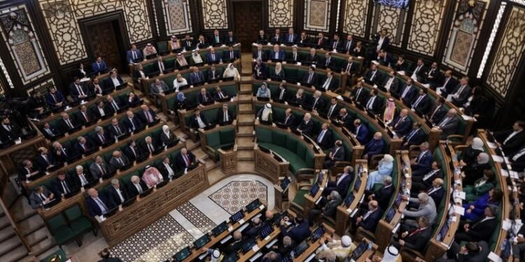 New Syrian parliament meets for first time in Damascus