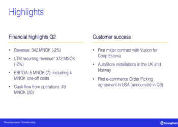 StrongPoint Q2 2026 slides: flat revenue, strong cash flow gains