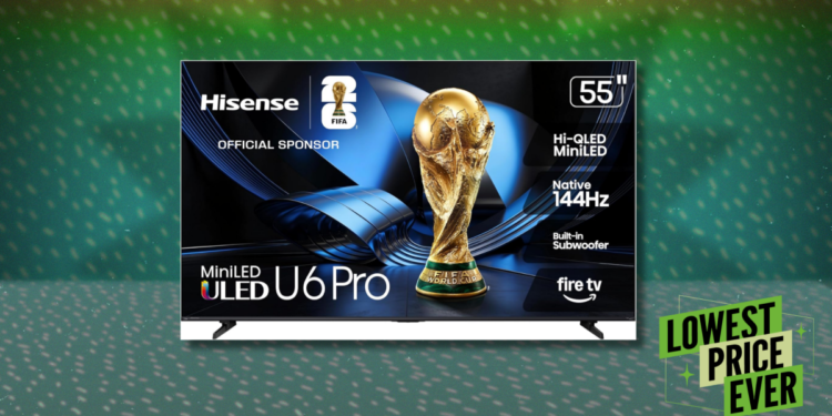 This Hisense U6 Pro Mini-LED TV Is 38% Off Right Now