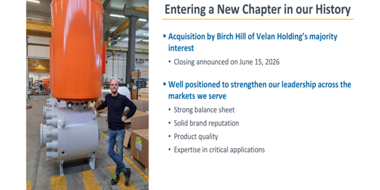 Velan Q1 FY2027 slides: sales fall 20% as new owners back transformation